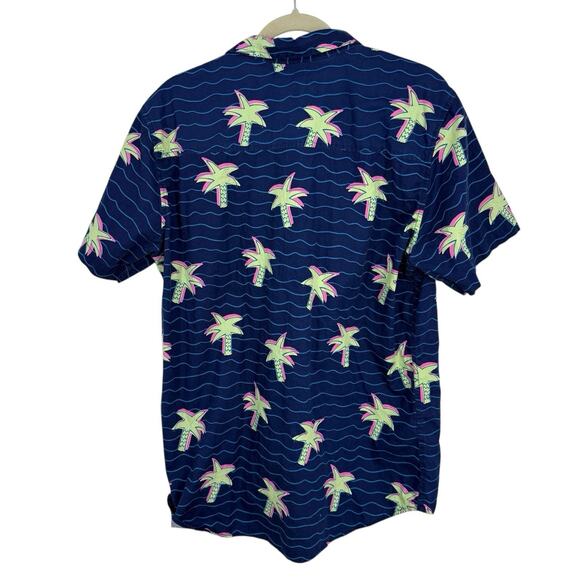 Reverse Threads Men Short Sleeve Hawaiian Shirt Size XL Palm Trees Button Up - Picture 3 of 7